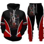 Retro Knight Templar Armor 3D spausdinti vyri&scaron;ki gobtuvai / kelnės / kostiumas Harajuku Jesus God Tracksuit sportinė apranga, kietas 2 dalių drabužių rinkinys 6XL