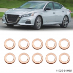 10vnt./komplektas Alyvos i&scaron;leidimo kam&scaron;čiai, poveržlės, tarpikliai 1102601M02 tinka Infiniti EX35 G20, skirtas Nissan Altima 370Z Cube Frontier 1026JA00A