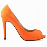 Moteri&scaron;ki Siurbliai Platforma Stiletai Vasariniai 11 cm Seksualūs atviri auk&scaron;takulniai sandalai Eleganti&scaron;ki Peep Toes Pumps Vestuviniai batai 35 oranžinė