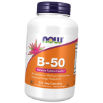 B grupės vitaminai, B-50 kompleksas, &bdquo;Now Foods&ldquo; 100 daržovių kepurėlių (36128003) 250vcaps