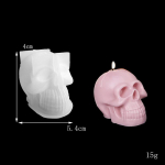 3D didelės kaukolės pyrago kepimo formos žvakių formelės silikoninės formos ledo kubelių kri&scaron;tolinių papuo&scaron;alų gaminimo formos namų dekoravimui S