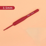 1 vnt Japonija su silikonine rankena Raudonas nėrimo kabliukas 1,8&ndash;6,5 mm dervos mezgimo adatos, aliuminio 2.0mm