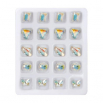 1 dėžutė nagų dailės cirkonio ornamentas 3D &scaron;irdis/kvadratinis dirbtinis kri&scaron;tolinis žavesys &bdquo;pasidaryk pats&ldquo; nagų puo&scaron;mena telefono dėklas Dekoratyviniai priedai Manikiūro reikmenys D