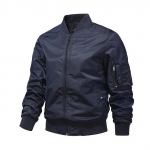 Karinės striukės vyrams, Monochromatinė Bomber striukė, Vir&scaron;utiniai drabužiai, Aviator beisbolo striukės, Lauko apranga, Pavasaris ir Ruduo XL mėlyna