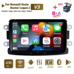 Android, skirtas Renault Logan Dacia Duster Sandero Captur Lada Xray 2 Carplay Bluetooth GPS RDS radijo aparatas 8 Inch,2+32GB