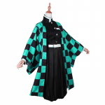 Demon Slayer Kimetsu no Yaiba Tanjirou Kamado Cosplay kostiumas Kimono apsiaustas Helovinas