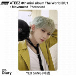 ATEEZ 8-asis mini albumas The World EP.1 : Judėjimas Oficiali asmens tapatybės kortelė Fotokortelė KPOP Yeosang - D #02