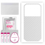 apgo Protective Skin Sticker for the back compatible with Doogee S30, Wrap Film, Foil, Vinyl - Pattern Transparent Carbon