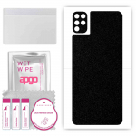 apgo Protective Skin Sticker for the back compatible with LG K42, Wrap Film, Foil, Vinyl - Pattern Matte Black