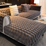 Universalus neslystantis sofos užvalkalas, storas pliu&scaron;inis sofos kilimėlis žiemai &scaron;iltas sofos rank&scaron;luostis, plaunamas sofos užvalkalai svetainei 90*180CM