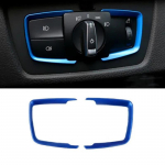Car Headlight Switch Decorative Sequins Frame Trim Fit For BMW 1/2/3/4 Series F30 F34 F22 F32 f20 F21 X5 F15 X6 F16 Accessories mėlyna