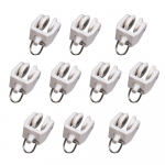 Kabantys langams du&scaron;o užuolaidos tiesios lenktos slankiojančios užuolaidos bėgių užuolaidos rato užuolaidos kabliukas 10PCS balta