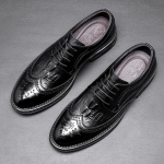 Rankų darbo vyri&scaron;ki Oxford tipo batai su sparneliais, rudos odos brogai, vyri&scaron;ki oficialūs batai, klasikiniai verslo formalūs batai vyrams Zapatillas Hombre 38
