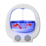 Antigravitacinis oro drėkintuvas su Bluetooth suderinamas aromaterapinis difuzorius su daugiaspalve LED lempute, aromato difuzorius namams, miegamajam balta
