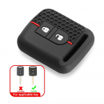 Silikoninis raktų dėklas Nissan Tiida X-Trail Pathfinder Navara Qashqai Primera p12 Kashkay J10 2 mygtukų nuotolinio valdymo pulto laikiklis Automobilio rakto dėklas juoda