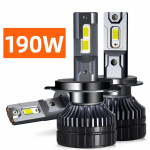 190 W itin ry&scaron;kios automobilio LED žibintų lemputės H1, H7, H4, H11, H8, 9005, HB3, 9006, HB4, D2H, D1S, 6000 K, baltos, &bdquo;plug and play&ldquo; tipo, automatinės lemputės. H1 gintaras