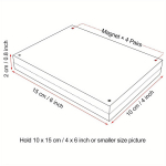4x6 colių akrilinis nuotraukų rėmelis, dvipusis skaidrus berėmis nuotraukų rėmelis su magnetiniu stovu, skaidrus nuotraukų rėmelis 10*15cm/4*6in