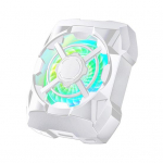 Įkraunamas telefono radiatorius, mažo triuk&scaron;mo, belaidis, magnetinis, 3 greičiai reguliuojami, žaidimų telefono au&scaron;inimo ventiliatorius su LED lemputėmis balta