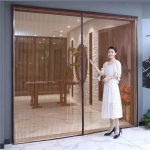 Didelio dydžio tinklelio nuo uodų durų užuolaidų magnetai durų tinklelio tinklelis nuo vabzdžių smėlio muselių su magnetais ant durų tinklelio ekrano magnetai 160 X 220 CM