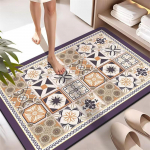 Prabangus vonios grindų kilimėlis neslystantis vonios kambario kilimas super sugeriantis greitai džiūstantis tualeto du&scaron;o kilimėliai durų kilimėlis plaunamas 40&times;60cm