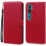 Mi Note 10 dėklas Xiaomi Mi Note 10 dėklui Odinis piniginės tipo atverčiamas dėklas Xiaomi Mi Note 10 Pro vir&scaron;eliui Fundas CC9 Pro telefono dėklai for Mi Note 10 tamsiai raudona spalva