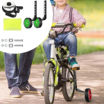 Adjustable Training Wheels for Kids Bikes 12 to 20 Rear Support raudona