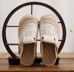 Pastoraliniai Xiaoxiangfeng lino senoviniai Pekino medžiaginiai batai moterims, studentų drobės batai, tingūs, vienu pedalu, pusiau velkami, kvėpuojantys žvejų batai 35