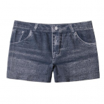 Moteri&scaron;ki &scaron;ortai labai elastingi imituojantys džinsą trumpi leginsai su ki&scaron;enėmis prigludę vasariniai &scaron;ortai kasdieniniam dėvėjimui S