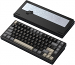 WOBKEY Rainy 75 klavi&scaron;ų mechaninė klaviatūra su OS Hot Swap ir VIA pritaikoma tarpiklių aliuminio RGB ap&scaron;vietimo klaviatūra, į lietų pana&scaron;us garsas, 3 krypčių