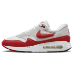 Nike Air Max 1 86 OG Big Bubble &ndash; raudoni vyri&scaron;ki sportbačiai balti universiteto &ndash; raudona &scaron;viesiai neutrali &ndash; pilka DQ3989-100 44.5