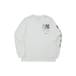 Nike X MLB Bendradarbiavimo Hoodis New York Yankees Logotipo Spausdinimas Apvalus Kaklas Ilgomis Rankovėmis Vaikams Hoodis Baltas 3Z3B7SBHK-NYY S
