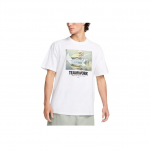 Nike raidžių ra&scaron;to megztinis apvalia i&scaron;kirpte trumpomis rankovėmis T-shirt vyri&scaron;ki vir&scaron;utiniai drabužiai Balta HF0002-100 XL