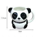 400-500ML Vaiki&scaron;kas Pieno Kavos Puodelis Su Rankena Keraminis Vandens Puodelis Atsparus Kar&scaron;čiui Animacinis Skalavimo Skystis Dantų &Scaron;epetėlis Me&scaron;kutis Panda Animacinis 401-500ml