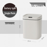 Auk&scaron;tųjų technologijų automatinis &scaron;iuk&scaron;liadėžė su dangčiu virtuvei ir vonios kambariui Battery-Powered