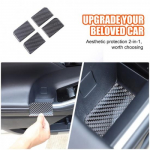 Soft Carbon Fiber Interior Door storage slot mat For Toyota Highlander XU70 22+