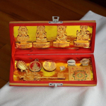 Ani Dievi&scaron;koji Shri Dhan Laxmi Lakshmi Kuber Bhandari Maha Yantra Pilna Pūja geltona