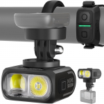 Magicshine HORI 1300S Dviračio žibintas keliui 1300 Dvigubas nepriklausomas FTR jungtis ir programėlės laikiklis Suderinamas laikiklis IPX6 Važiavimui naktį Dviračiai, Liumenai, juoda