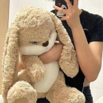 Didelio dydžio piktas zuikis pliu&scaron;inis žaislas mielas gyvūnas pliu&scaron;inė lėlė kawaii i&scaron;kam&scaron;yti mink&scaron;ti žaislai modelis kambario dekoras gimtadienio dovanos 45cm