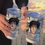Jujutsu Kaisen Yuji Puodelis 500 ml Satoru Gojo Nerūdijančio Plieno Kelioninis Termosinis Puodelis Su Izoliuotu &Scaron;iaudeliu Kavos Puodelis Dovana Vaikams 420 Ml Capacity