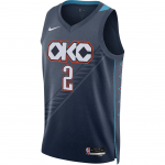 Nike Dri-FIT NBA Oklahoma City Thunder Shai Gilgeous-Alexander City Edition Swingman mar&scaron;kinėliai Mėlyni HM5990-437 2XL