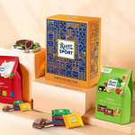 Ritter Sport Mini Įvairių skonių ir Lazdelių rie&scaron;utų &scaron;okolado dovanų dėžutė blue