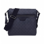 Gucci per petį dėvimas krep&scaron;ys Retro presbiopijos logotipas visur margintas drobė ir oda Messenger petinis vyri&scaron;kas pilkas juodas #Universalus Klasikinis Rekomendacija# juoda