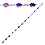 Les Tr&eacute;sors De Lily [C4444] - Bracelet Argent 'Gouttes de F&eacute;es' Rose argent&eacute; - 4 mm