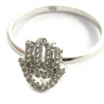 Bague Argent 'Fatma' blanc
