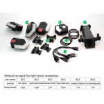 4 vnt. dviračio posūkio signalai priekinis galinis žibintas i&scaron;manusis nuotolinio valdymo pultas dviračio žibintas, saugaus važiavimo dviračiu įspėjimas Galinis žibintas elektrinis paspirtukas