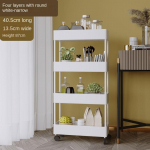 2/3/4 sluoksnio siauro tarpo laikymo stovas virtuvės vonios lentynos Organizatorius Mobilus plonas laikymo krep&scaron;elis su ratu vežimėliu Taupykite vietą 4 layers 40.5*13.5*87cm