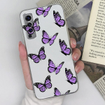 Skirta Vivo X80 X20 X21i X23 X27 X30 X50 X60 X70 X9 Plus Pro dėklo dangtelis Fashion Butterfly smūgiams atsparus skaidrus mink&scaron;tas silikoninis TPU, skirtas Vivo Shell buferiui Vivo X80 5G