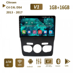 Android automobilinis radijas GPS Carplay multimedijos grotuvas skirtas Citroen C4 C4L DS4 2013 - 2017 BT WIFI RDS No 2din DVD HU 2+32GB 1+16GB