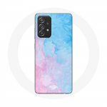 Coque pour Samsung Galaxy A52 Fond bleu rose