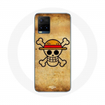 Coque pour Vivo Y21s 2021 / Y21 2021 One Piece Manga Tete de Mort